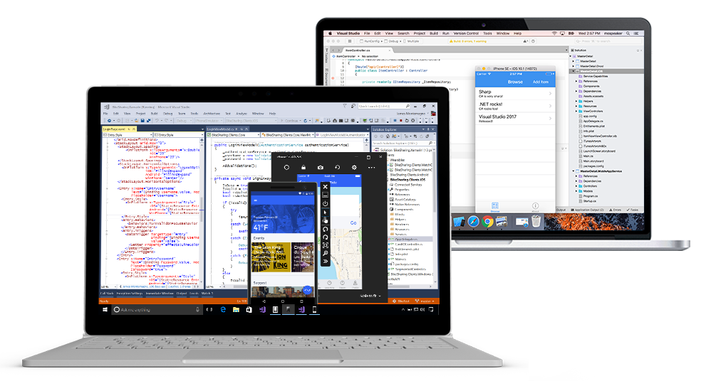 Снимок экрана: Visual Studio IDE